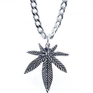 ❤️Hip Hop Leaf Chain Pendant Necklace for women/men, N90201P141